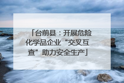 台前县：开展危险化学品企业“交叉互查”助力安全生产