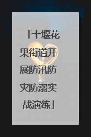 十堰花果街道开展防汛防灾防溺实战演练