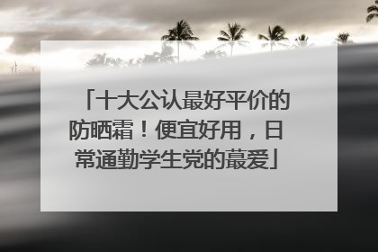 十大公认最好平价的防晒霜！便宜好用，日常通勤学生党的蕞爱