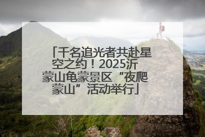 千名追光者共赴星空之约！2025沂蒙山龟蒙景区“夜爬蒙山”活动举行