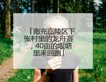 南充嘉陵区下张村里的龙舟赛，40亩的堰塘里来回跑