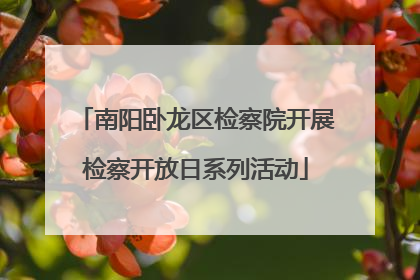 南阳卧龙区检察院开展检察开放日系列活动