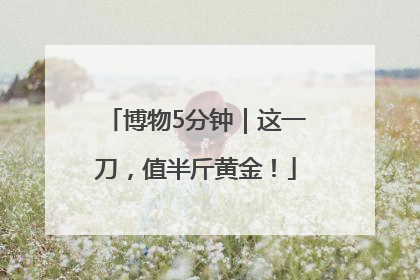 博物5分钟｜这一刀，值半斤黄金！