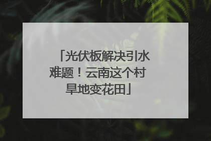 光伏板解决引水难题！云南这个村旱地变花田