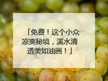 免费！这个小众凉爽秘境，溪水清透美如油画！