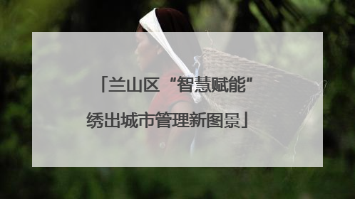 兰山区“智慧赋能”绣出城市管理新图景