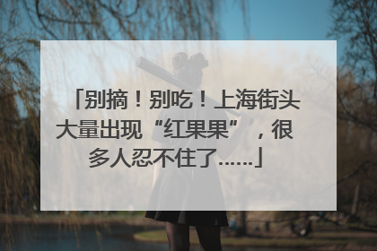 别摘！别吃！上海街头大量出现“红果果”，很多人忍不住了……