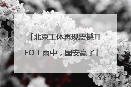北京工体再现震撼TIFO！雨中，国安赢了