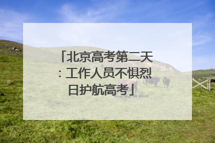 北京高考第二天：工作人员不惧烈日护航高考