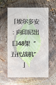 埃尔多安：向印尼出口48架“五代战机”