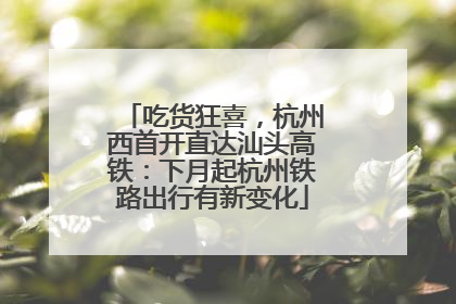 吃货狂喜，杭州西首开直达汕头高铁：下月起杭州铁路出行有新变化