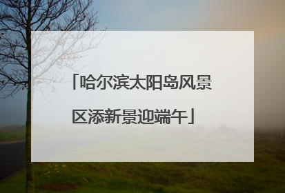 哈尔滨太阳岛风景区添新景迎端午