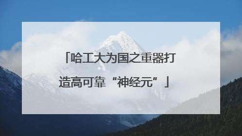 哈工大为国之重器打造高可靠“神经元”