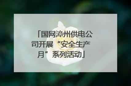 国网漳州供电公司开展“安全生产月”系列活动