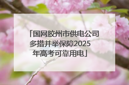 国网胶州市供电公司多措并举保障2025年高考可靠用电