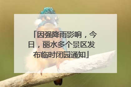 因强降雨影响，今日，丽水多个景区发布临时闭园通知