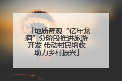 地质奇观“亿年龙洞”分阶段推进旅游开发 带动村民增收助力乡村振兴