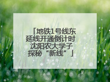 地铁1号线东延线开通倒计时 沈阳农大学子探秘“新线”