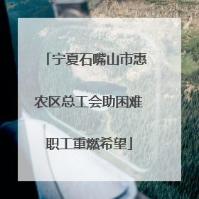宁夏石嘴山市惠农区总工会助困难职工重燃希望