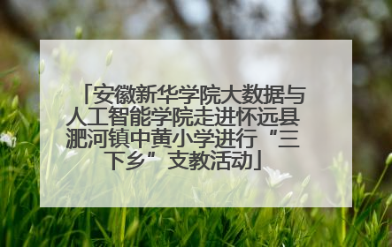 安徽新华学院大数据与人工智能学院走进怀远县淝河镇中黄小学进行“三下乡”支教活动