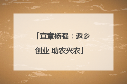 宜章杨强：返乡创业 助农兴农