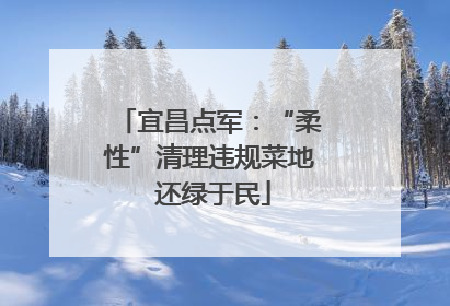 宜昌点军：“柔性”清理违规菜地 还绿于民