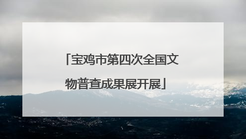 宝鸡市第四次全国文物普查成果展开展