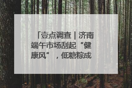 壹点调查｜济南端午市场刮起“健康风”，低糖粽成消费者“新宠”