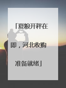 夏粮开秤在即，河北收购准备就绪
