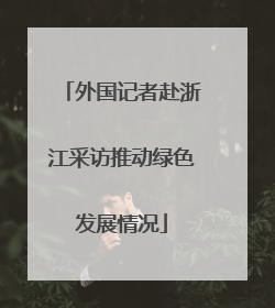 外国记者赴浙江采访推动绿色发展情况