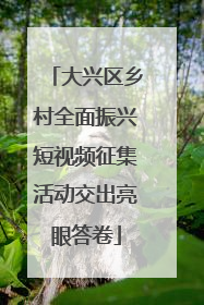 大兴区乡村全面振兴短视频征集活动交出亮眼答卷