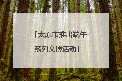 太原市推出端午系列文博活动