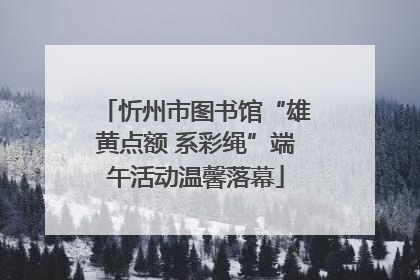 忻州市图书馆“雄黄点额 系彩绳”端午活动温馨落幕