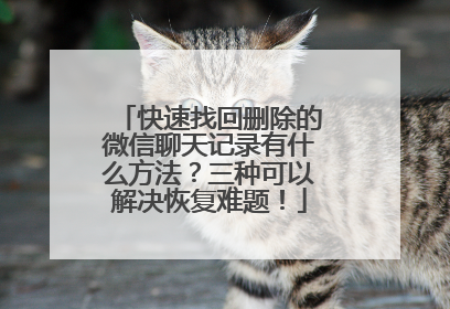 快速找回删除的微信聊天记录有什么方法？三种可以解决恢复难题！