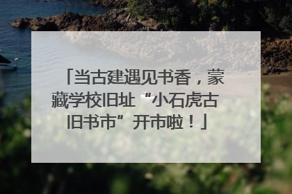 当古建遇见书香，蒙藏学校旧址“小石虎古旧书市”开市啦！