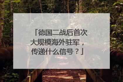 德国二战后首次大规模海外驻军，传递什么信号？