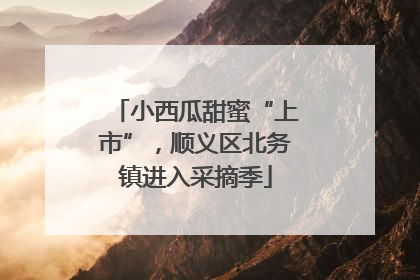 小西瓜甜蜜“上市”,顺义区北务镇进入采摘季