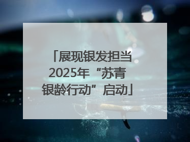 展现银发担当 2025年“苏青银龄行动”启动