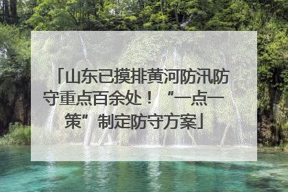 山东已摸排黄河防汛防守重点百余处！“一点一策”制定防守方案
