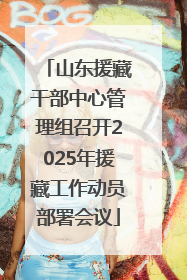 山东援藏干部中心管理组召开2025年援藏工作动员部署会议