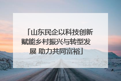山东民企以科技创新赋能乡村振兴与转型发展 助力共同富裕