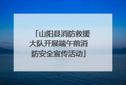 山阳县消防救援大队开展端午前消防安全宣传活动