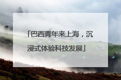 巴西青年来上海，沉浸式体验科技发展
