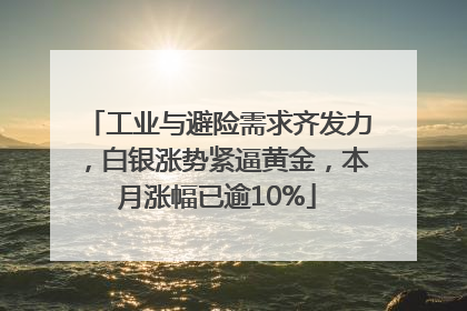 工业与避险需求齐发力，白银涨势紧逼黄金，本月涨幅已逾10%