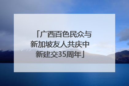 广西百色民众与新加坡友人共庆中新建交35周年