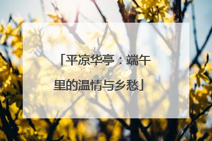 平凉华亭：端午里的温情与乡愁