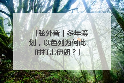 弦外音｜多年筹划，以色列为何此时打击伊朗？