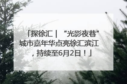 探徐汇｜“光影夜巷”城市嘉年华点亮徐汇滨江，持续至6月2日！