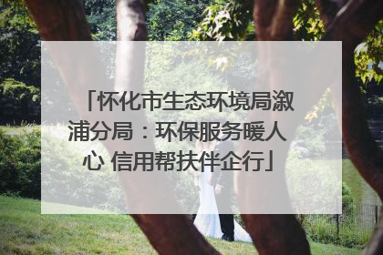 怀化市生态环境局溆浦分局：环保服务暖人心 信用帮扶伴企行