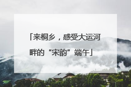 来桐乡，感受大运河畔的“宋韵”端午